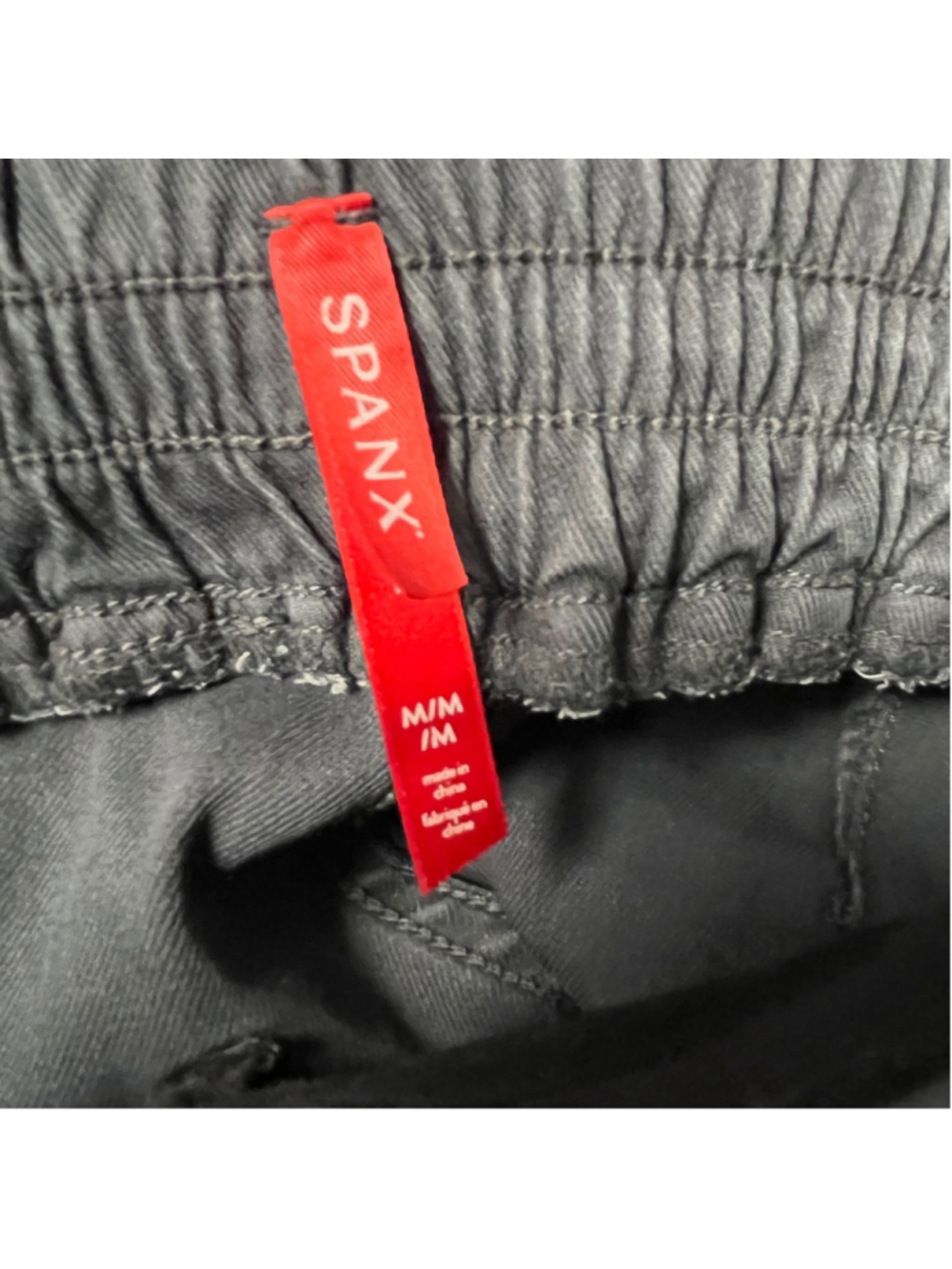 Spanx Gray Stretch Twill High Waist Cargo Joggers Size Medium - Picture 7 of 8
